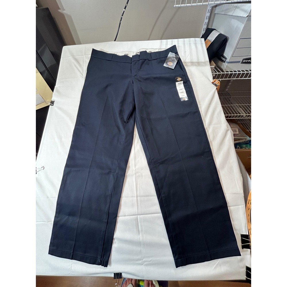 Dickies 774 Women Work Pants 18 RG Dark Navy Low Rise Straight Leg NWT FP774DN